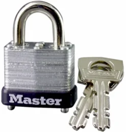 Master Lock 3/4 in. H x 9/16 in. W x 1 in. L Steel Warded Locking Padlock 1 pk