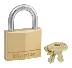 Master Lock 1-9/16 in. W Brass 4-Pin Cylinder Exterior Padlock
