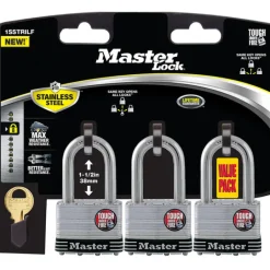 Master Lock 1-3/4 in. W Laminated Steel 4-Pin Cylinder Marine Padlock