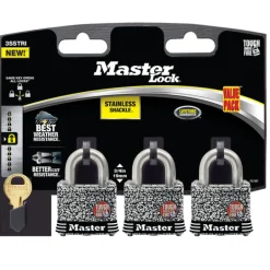 Master Lock 1-9/16 in. W Laminated Steel 4-Pin Tumbler Weather-Resistant Padlock