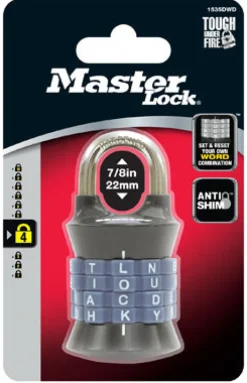 Master Lock 1-1/2 in. W Metal 4-Dial Combination Padlock