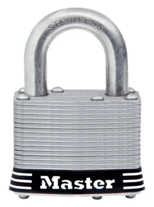 Master Lock 2 in. W Stainless Steel 4-Pin Tumbler Laminated Padlock Keyed Alike