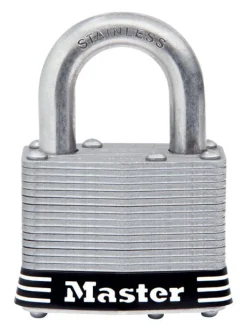Master Lock 2 in. W Stainless Steel 4-Pin Tumbler Laminated Padlock Keyed Alike