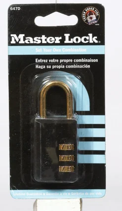 Master Lock 1-3/16 in. W Steel 3-Dial Combination Luggage Lock