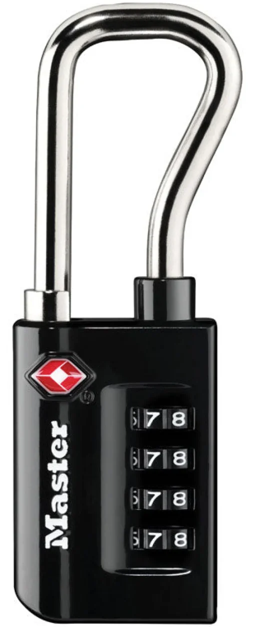 Master Lock 1-5/16 in. W Steel 4-Dial Combination Luggage Lock