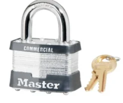 Master Lock 2 in. W Steel Pin Tumbler Exterior Padlock