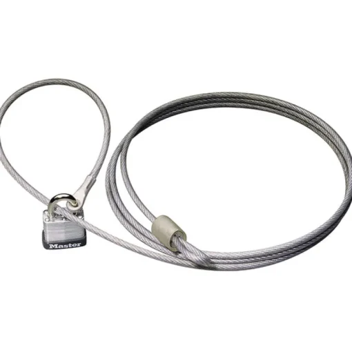 Master Lock 3/16 in. W X 7 ft. L Laminated Steel Warded Locking Car Cover Cable And Lock