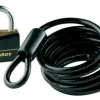 Master Lock 1/4 in. W X 6 ft. L Vinyl Covered Brass Pin Tumbler Cable and Lock 1 pk