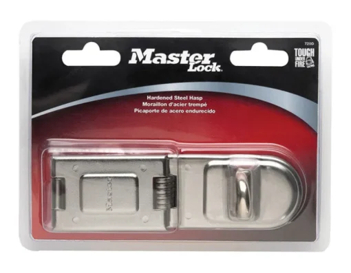 Master Lock Bright Hardened Steel 6-1/4 in. L Fixed Staple Hasp 1 pk
