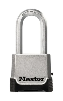 Master Lock Magnum 2-1/4 in. W Die-Cast Zinc 4-Pin Cylinder Weather-Resistant Padlock