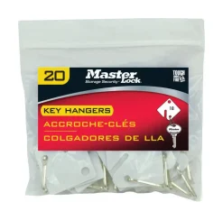 Master Lock Plastic White Rectangle Key Tag