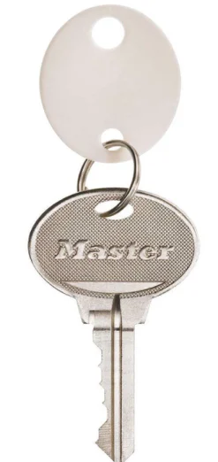 Master Lock Plastic White Round Key Tag