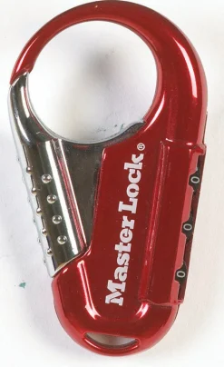 Master Lock Rugged Metal Assorted Color 3-Dial Combination Luggage Lock 1-3/16 H x 1/4 W in.