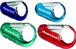 Master Lock Rugged Metal Assorted Color 3-Dial Combination Luggage Lock 1-3/16 H x 1/4 W in.