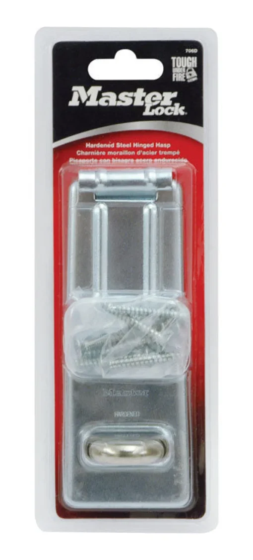Master Lock Zinc-Plated Hardened Steel 6 in. L Hinge Hasp 1 pk