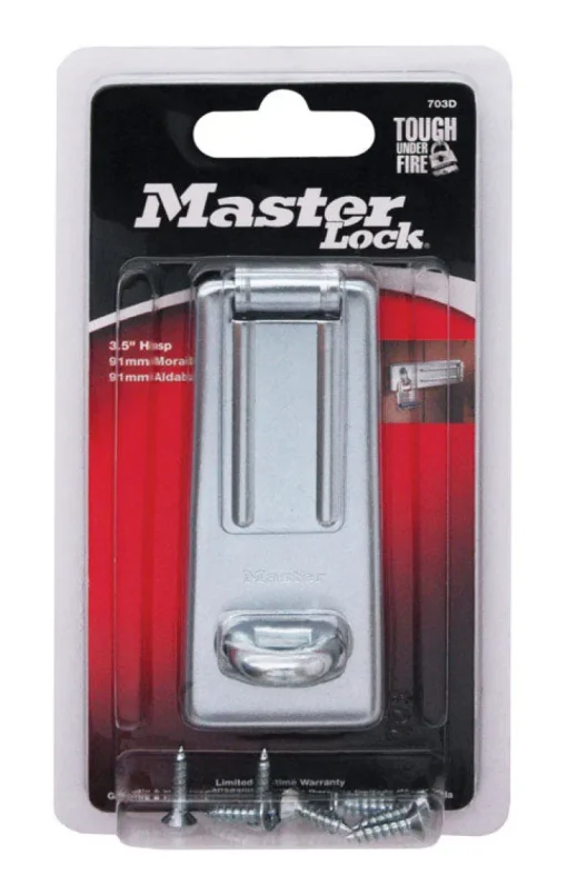 Master Lock Zinc-Plated Hardened Steel 3-1/2 in. L Hasp 1 pk