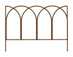 Master Mark 20 in. L x 14 in. H Steel Brown Leaf Border Edging (Pack of 12)