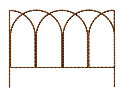 Master Mark 20 in. L x 14 in. H Steel Brown Leaf Border Edging (Pack of 12)