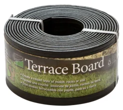 Master Mark Terrace Board 20 ft. L x 4 in. H Plastic Black Lawn Edging