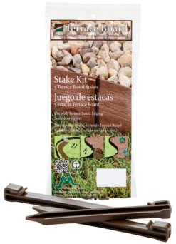 Master Mark Terrace Board 10 in. H Plastic Brown Stake Kit