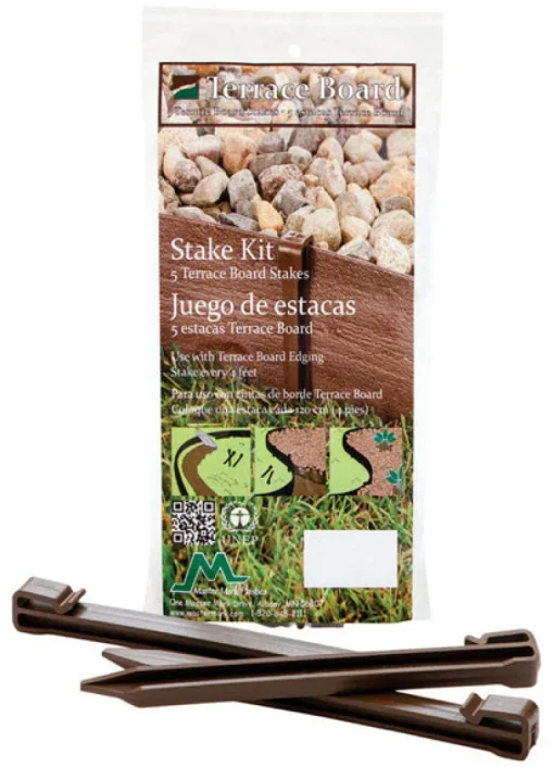 Master Mark Terrace Board 10 in. H Plastic Brown Stake Kit