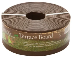 Master Mark Terrace Board 40 ft. L X 4 in. H Plastic Brown Lawn Edging