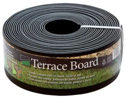 Master Mark Terrace Board 40 ft. L X 4 in. H Plastic Black Lawn Edging