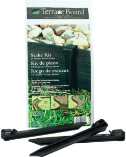 Master Mark Terrace Board 10 in. H Plastic Black Stake Kit