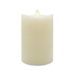 Matchless Darice Ivory Vanilla Honey Scent Pillar Flameless Flickering Candle 5.5 in. H x 3.5 in. Dia. (Pack of 4)