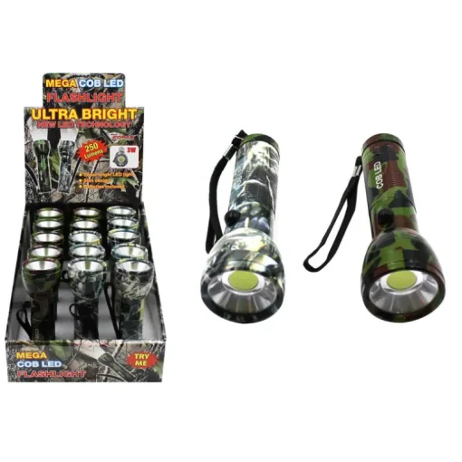 Max Force 250 lumens Camouflage LED COB Flashlight AAA Battery (Pack of 15)