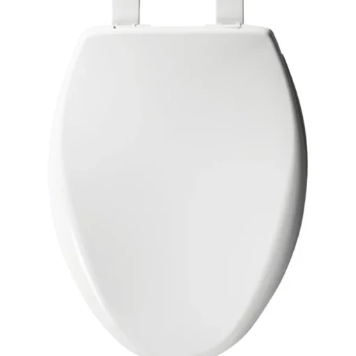 Mayfair by Bemis Affinity Slow Close Elongated White Plastic Toilet Seat