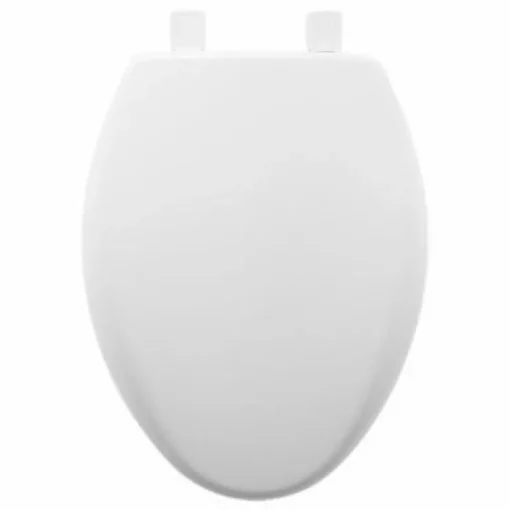 Mayfair by Bemis Affinity Slow Close Elongated White Plastic Toilet Seat