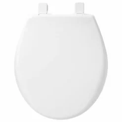 Mayfair by Bemis Affinity Slow Close Round White Plastic Toilet Seat