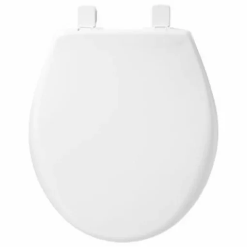 Mayfair by Bemis Affinity Slow Close Round White Plastic Toilet Seat