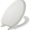Mayfair by Bemis Cameron Elongated White Enameled Wood Toilet Seat