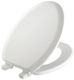 Mayfair by Bemis Cameron Elongated White Enameled Wood Toilet Seat