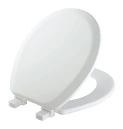 Mayfair by Bemis Cameron Round White Enameled Wood Toilet Seat
