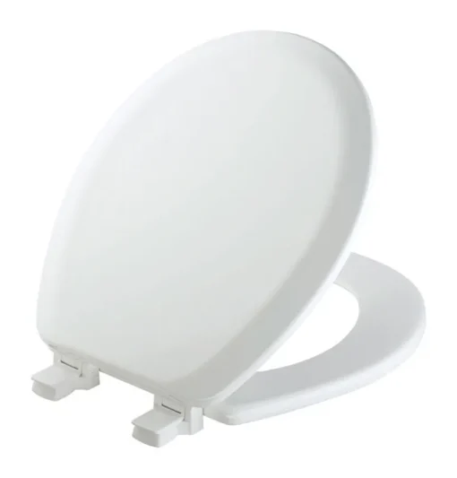 Mayfair by Bemis Cameron Round White Enameled Wood Toilet Seat