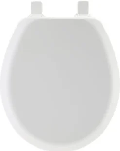 Mayfair by Bemis Cameron Round White Enameled Wood Toilet Seat