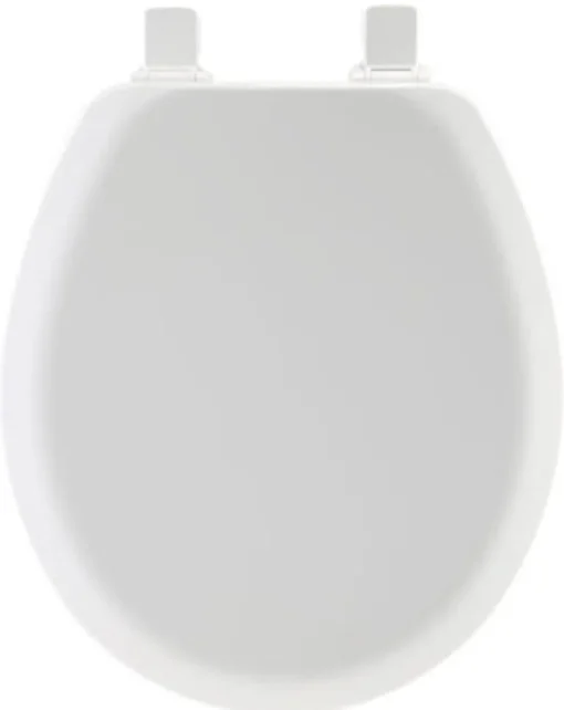 Mayfair by Bemis Cameron Round White Enameled Wood Toilet Seat