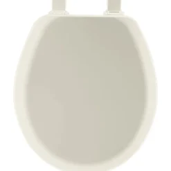Mayfair by Bemis Cameron Round Biscuit Enameled Wood Toilet Seat