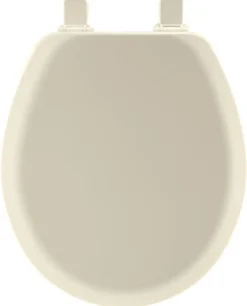 Mayfair by Bemis Cameron Round Biscuit Enameled Wood Toilet Seat