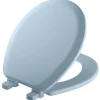 Mayfair by Bemis Cameron Round Blue Enameled Wood Toilet Seat