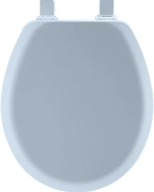 Mayfair by Bemis Cameron Round Blue Enameled Wood Toilet Seat