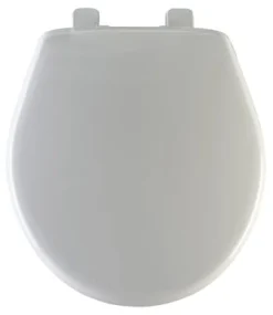 Mayfair by Bemis Caswell Slow Close Round White Plastic Toilet Seat