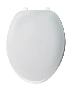 Mayfair by Bemis Elongated White Plastic Toilet Seat