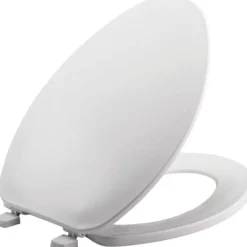 Mayfair by Bemis Elongated White Plastic Toilet Seat