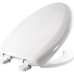 Mayfair by Bemis Elongated White Plastic Toilet Seat