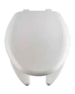 Mayfair by Bemis Elongated White Plastic Toilet Seat