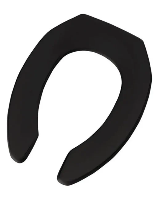 Mayfair by Bemis Elongated Black Plastic Toilet Seat